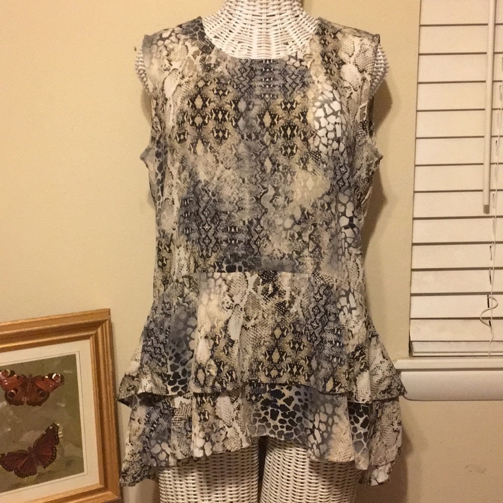Cocomo Snake Print Sleeveless Blouse